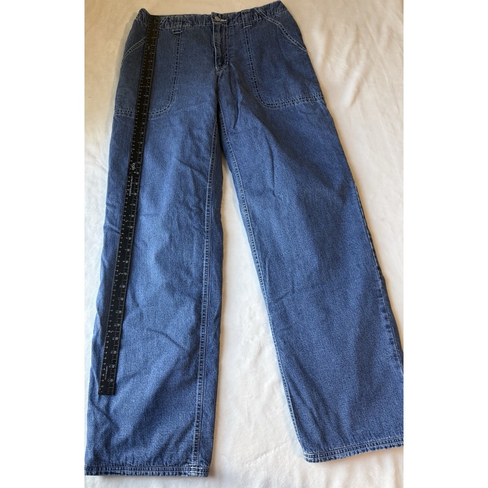 Old Navy‎ Straight Cut Blue Jeans Pink Lined Straight Cut Size 8 Warm Winter